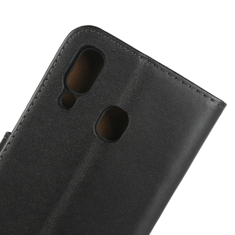 Horizontal Flip  Leather Case for Galaxy A40, with Magnetic Buckle & Holder & Card Slots & Wallet(Black)