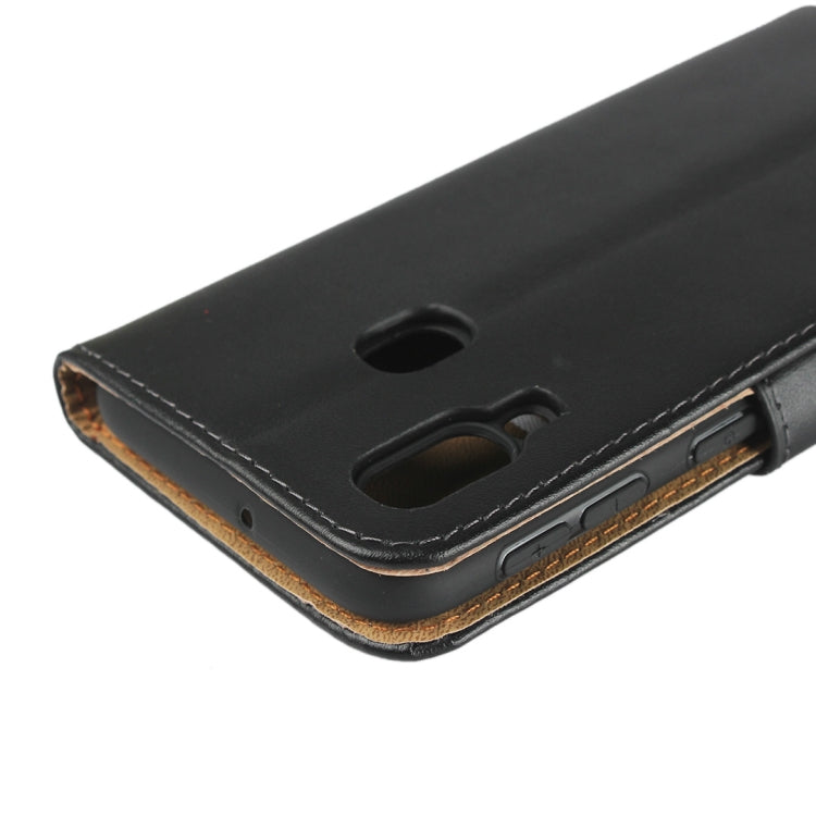 Horizontal Flip  Leather Case for Galaxy A40, with Magnetic Buckle & Holder & Card Slots & Wallet(Black)