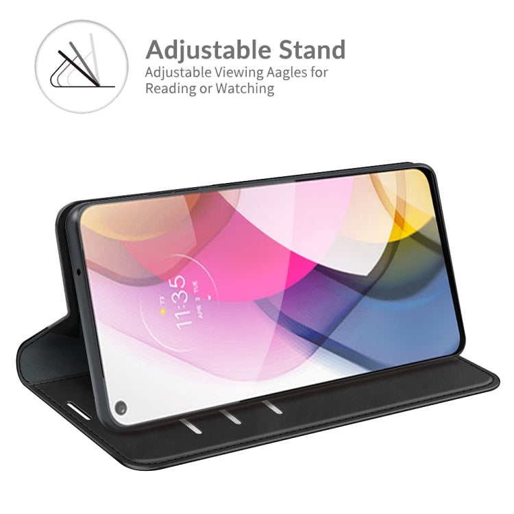 For Motorola Moto G Stylus 2021 Retro-skin Business Magnetic Suction Leather Case with Holder & Card Slots & Wallet