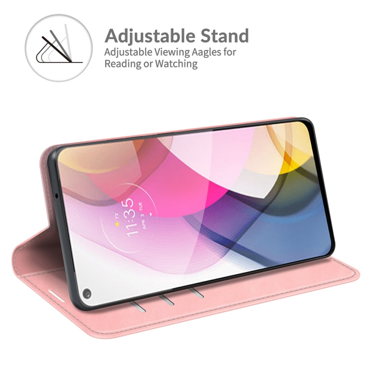 For Motorola Moto G Stylus 2021 Retro-skin Business Magnetic Suction Leather Case with Holder & Card Slots & Wallet