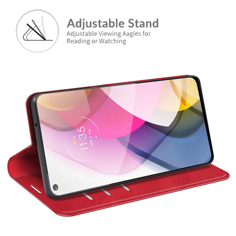 For Motorola Moto G Stylus 2021 Retro-skin Business Magnetic Suction Leather Case with Holder & Card Slots & Wallet