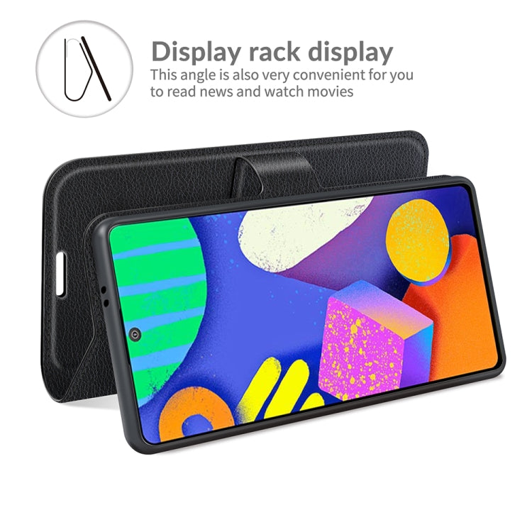 For Samsung Galaxy F62 / M62 Litchi Texture Horizontal Flip Protective Case with Holder & Card Slots & Wallet