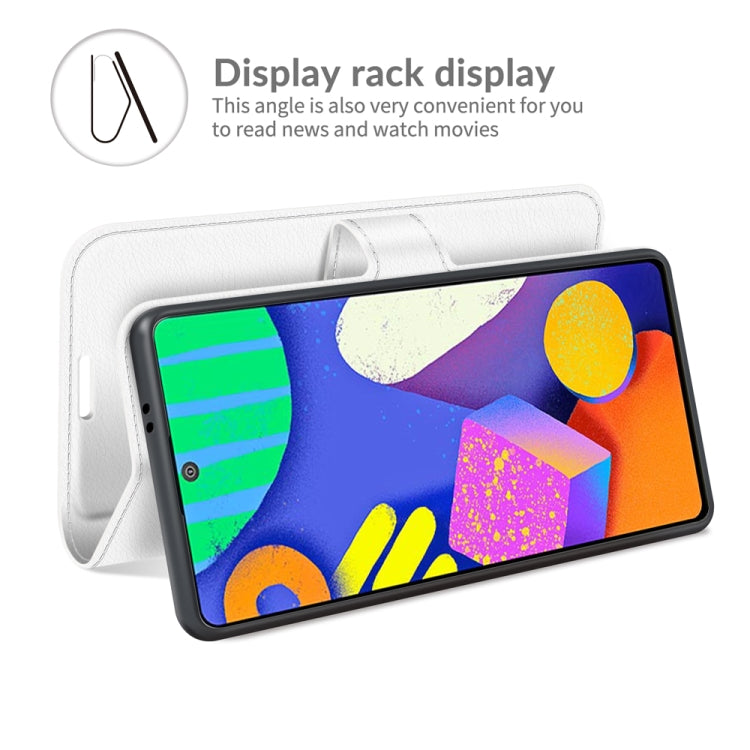 For Samsung Galaxy F62 / M62 Litchi Texture Horizontal Flip Protective Case with Holder & Card Slots & Wallet