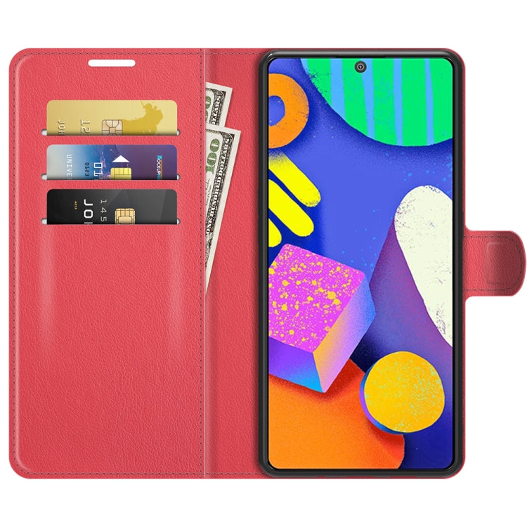 For Samsung Galaxy F62 / M62 Litchi Texture Horizontal Flip Protective Case with Holder & Card Slots & Wallet