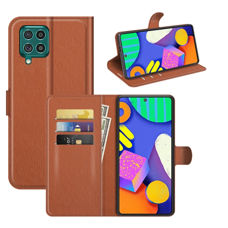 For Samsung Galaxy F62 / M62 Litchi Texture Horizontal Flip Protective Case with Holder & Card Slots & Wallet