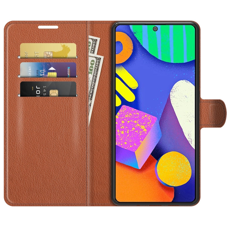 For Samsung Galaxy F62 / M62 Litchi Texture Horizontal Flip Protective Case with Holder & Card Slots & Wallet