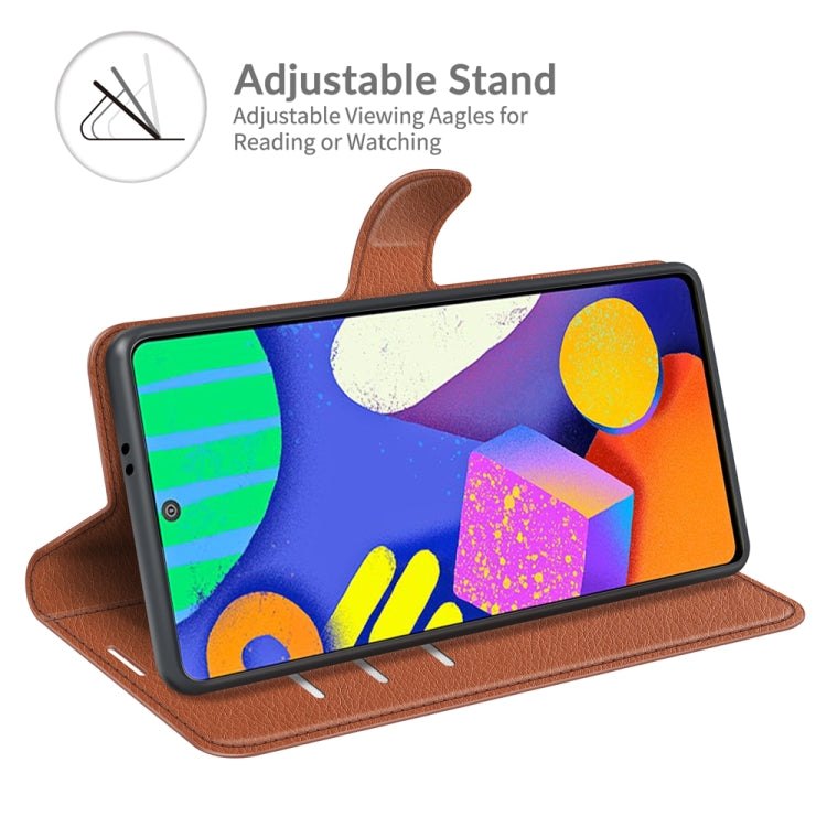 For Samsung Galaxy F62 / M62 Litchi Texture Horizontal Flip Protective Case with Holder & Card Slots & Wallet