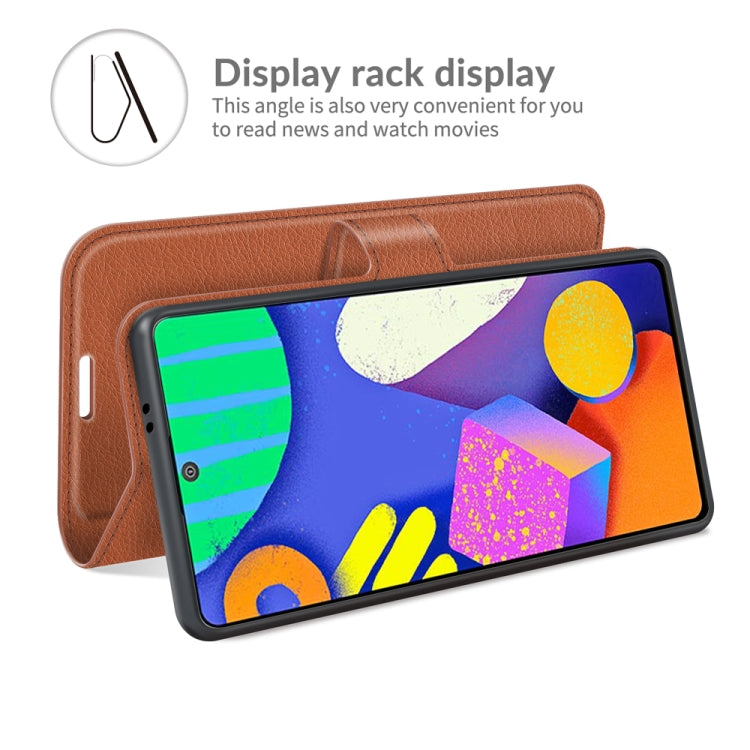 For Samsung Galaxy F62 / M62 Litchi Texture Horizontal Flip Protective Case with Holder & Card Slots & Wallet
