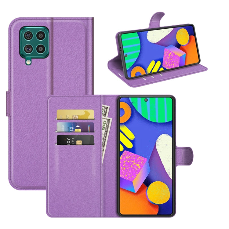 For Samsung Galaxy F62 / M62 Litchi Texture Horizontal Flip Protective Case with Holder & Card Slots & Wallet