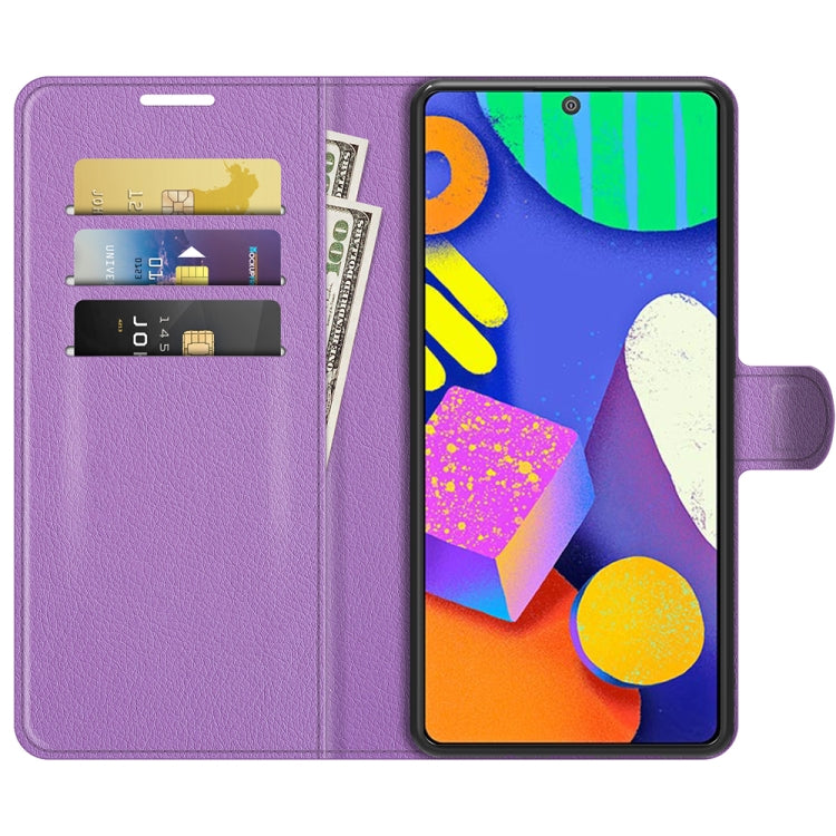 For Samsung Galaxy F62 / M62 Litchi Texture Horizontal Flip Protective Case with Holder & Card Slots & Wallet