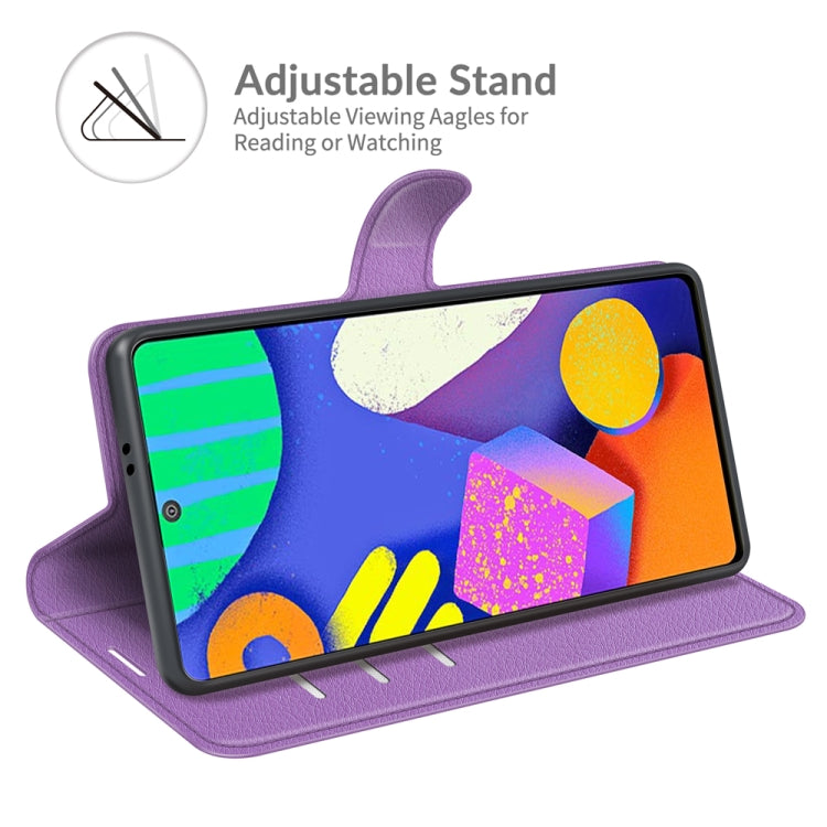 For Samsung Galaxy F62 / M62 Litchi Texture Horizontal Flip Protective Case with Holder & Card Slots & Wallet