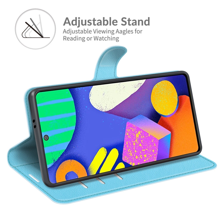 For Samsung Galaxy F62 / M62 Litchi Texture Horizontal Flip Protective Case with Holder & Card Slots & Wallet