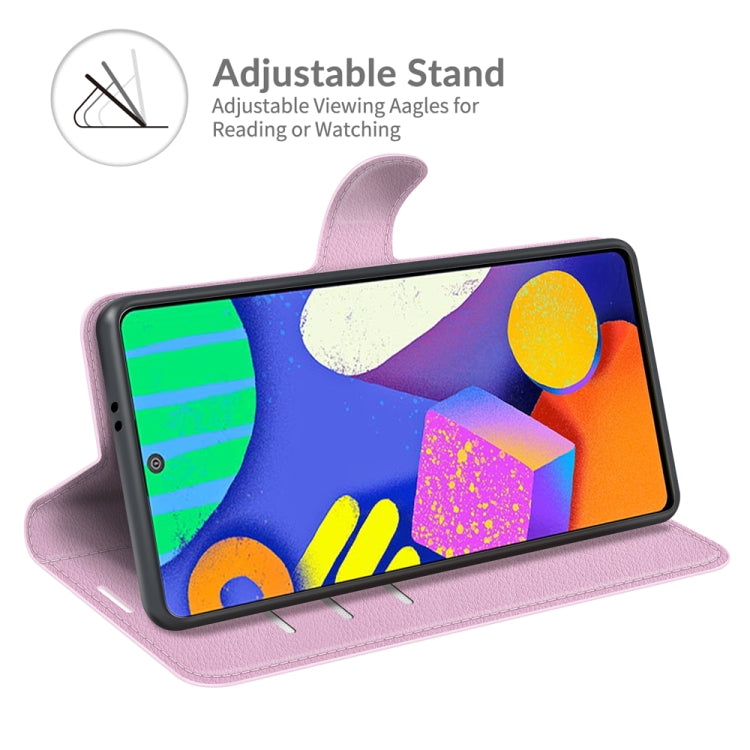 For Samsung Galaxy F62 / M62 Litchi Texture Horizontal Flip Protective Case with Holder & Card Slots & Wallet