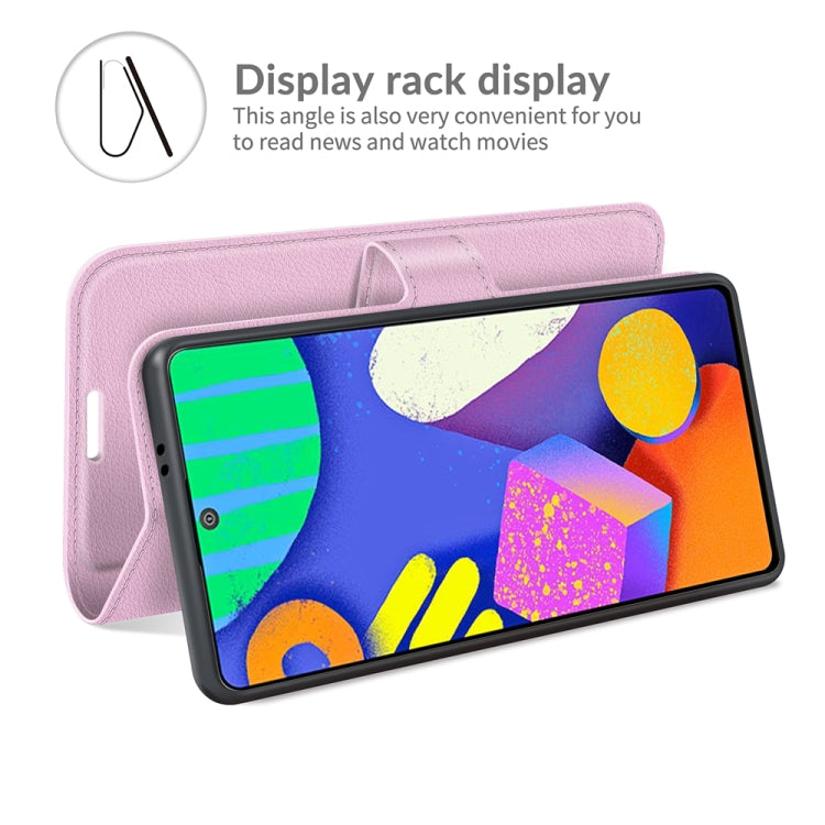 For Samsung Galaxy F62 / M62 Litchi Texture Horizontal Flip Protective Case with Holder & Card Slots & Wallet