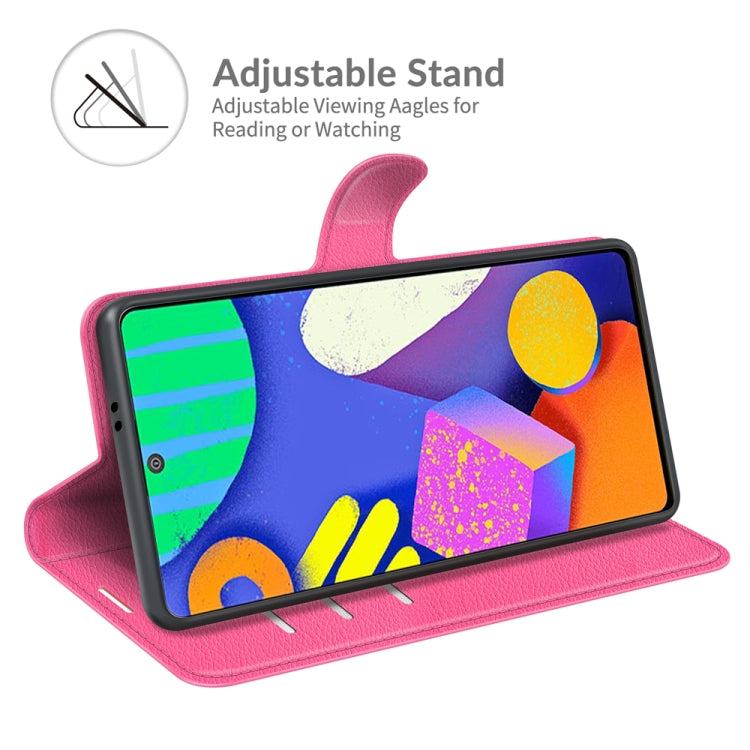 For Samsung Galaxy F62 / M62 Litchi Texture Horizontal Flip Protective Case with Holder & Card Slots & Wallet
