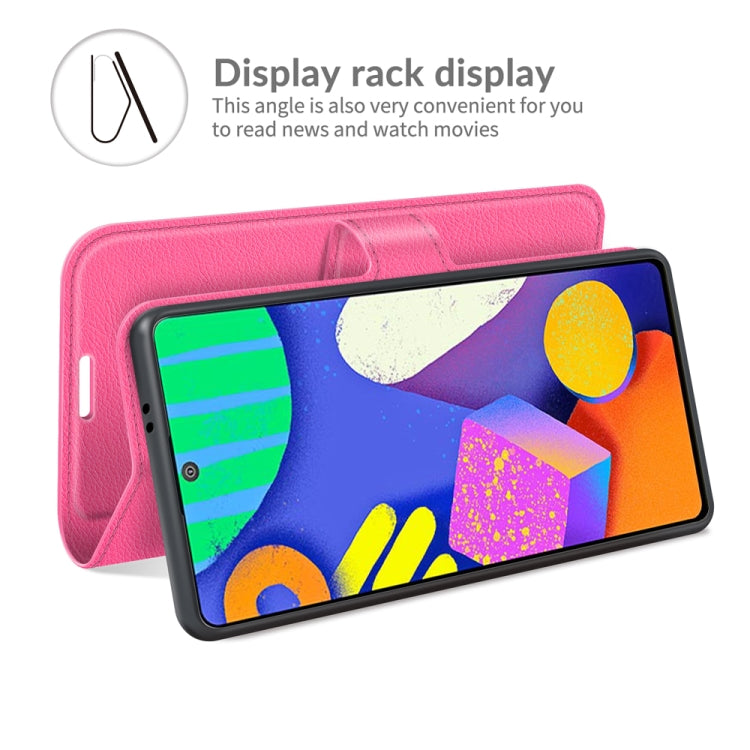 For Samsung Galaxy F62 / M62 Litchi Texture Horizontal Flip Protective Case with Holder & Card Slots & Wallet