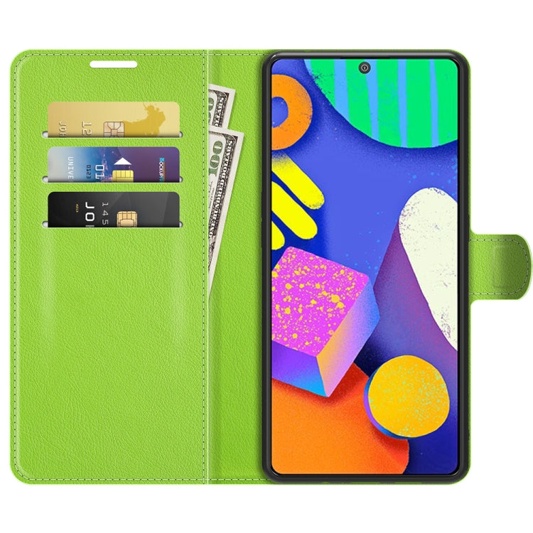 For Samsung Galaxy F62 / M62 Litchi Texture Horizontal Flip Protective Case with Holder & Card Slots & Wallet