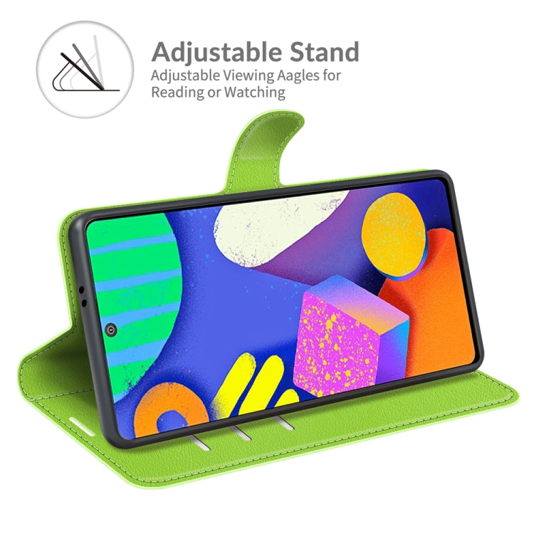 For Samsung Galaxy F62 / M62 Litchi Texture Horizontal Flip Protective Case with Holder & Card Slots & Wallet