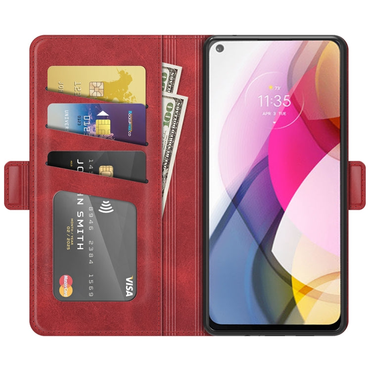 For Motorola Moto G Stylus 2021 Dual-side Magnetic Buckle Horizontal Flip Leather Case with Holder & Card Slots & Wallet