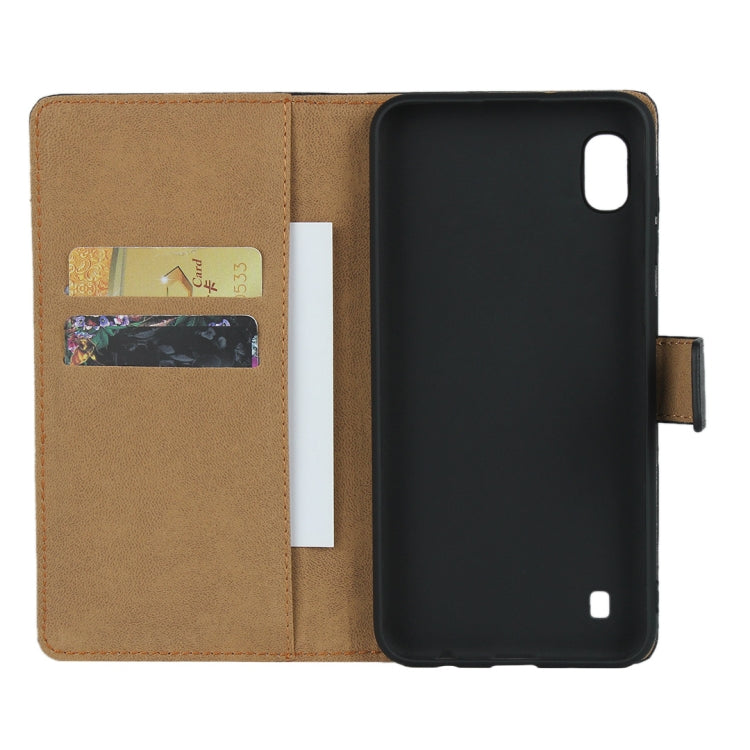 Horizontal Flip Leather Case for Galaxy A10, with Magnetic Buckle & Holder & Card Slots & Wallet(Black)