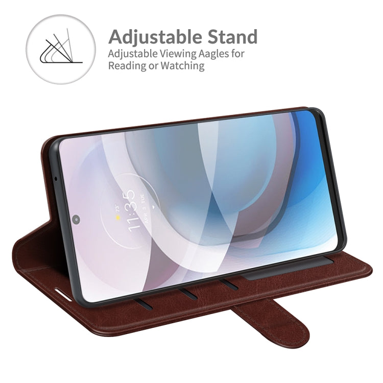 For Motorola One 5G Ace R64 Texture Single Horizontal Flip Protective Case with Holder & Card Slots & Wallet& Photo Frame