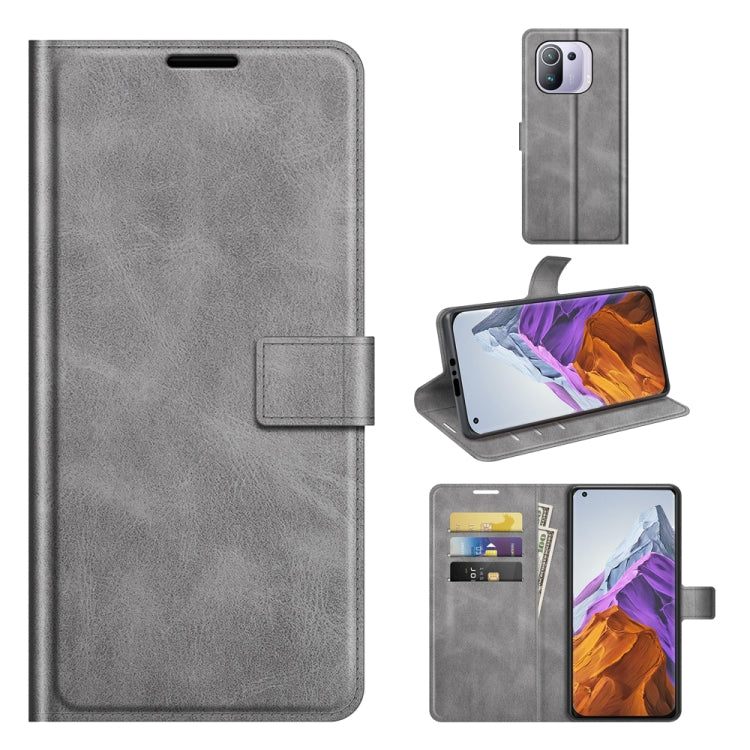 For Xiaomi Mi 11 Pro 4G / 5G Retro Calf Pattern Buckle Horizontal Flip Leather Case with Holder & Card Slots & Wallet