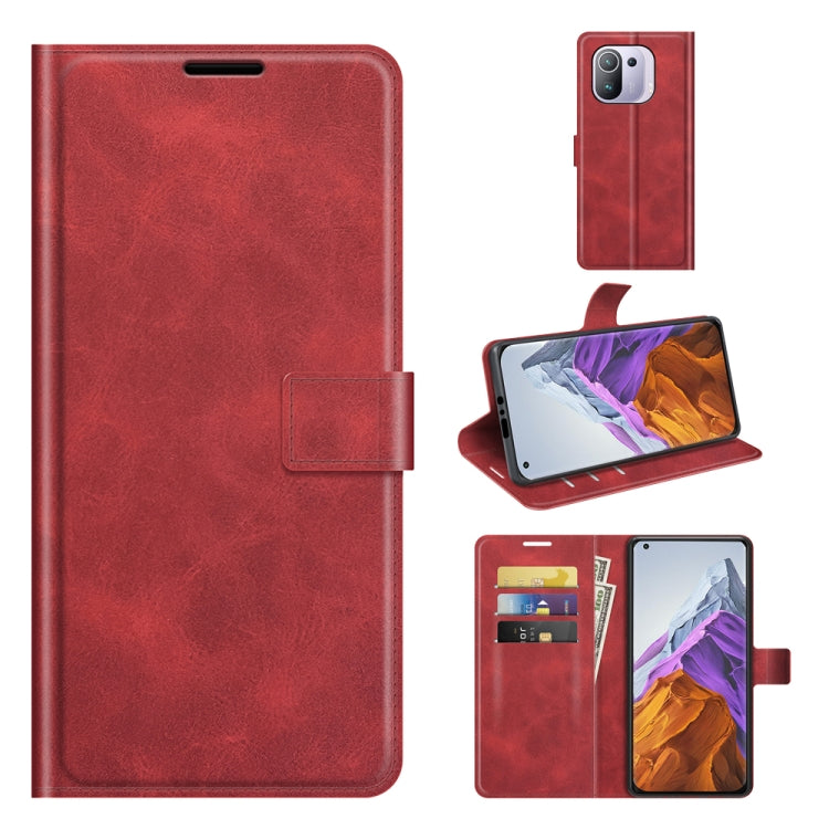 For Xiaomi Mi 11 Pro 4G / 5G Retro Calf Pattern Buckle Horizontal Flip Leather Case with Holder & Card Slots & Wallet