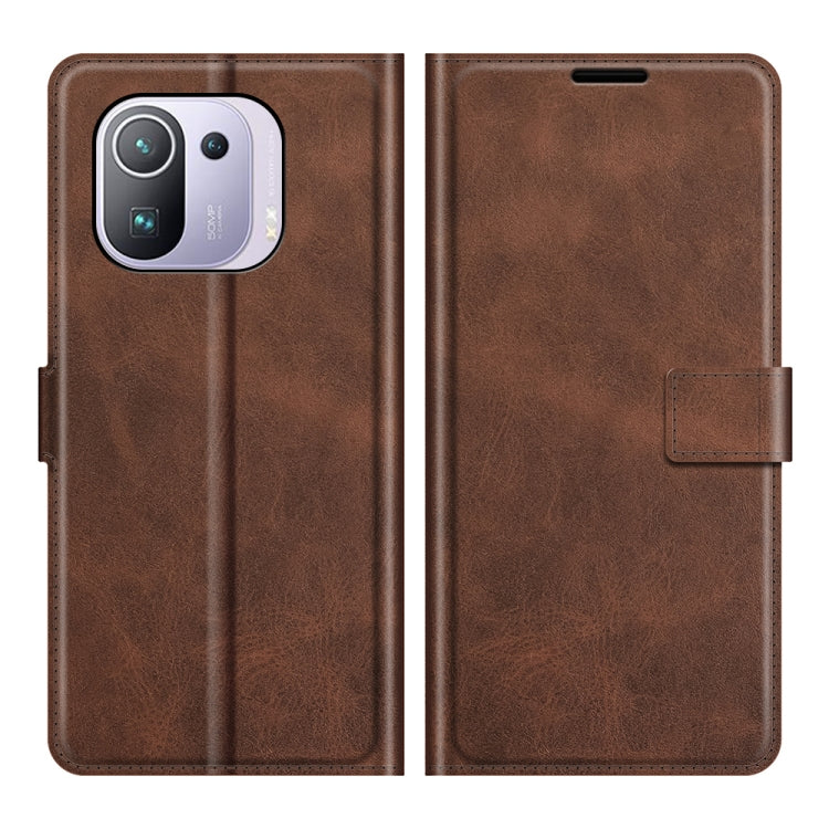 For Xiaomi Mi 11 Pro 4G / 5G Retro Calf Pattern Buckle Horizontal Flip Leather Case with Holder & Card Slots & Wallet