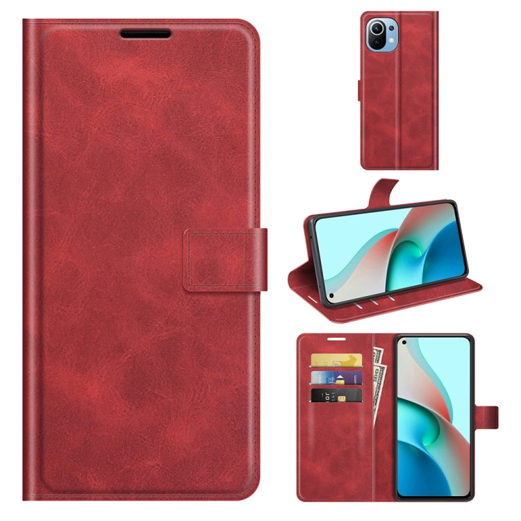 For Xiaomi Mi 11 Lite 4G / 5G Retro Calf Pattern Buckle Horizontal Flip Leather Case with Holder & Card Slots & Wallet