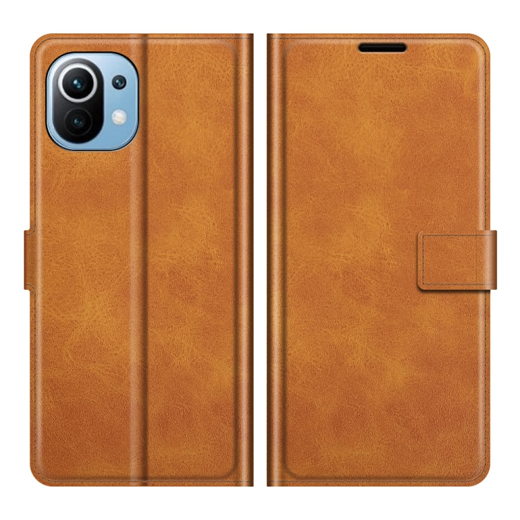 For Xiaomi Mi 11 Lite 4G / 5G Retro Calf Pattern Buckle Horizontal Flip Leather Case with Holder & Card Slots & Wallet