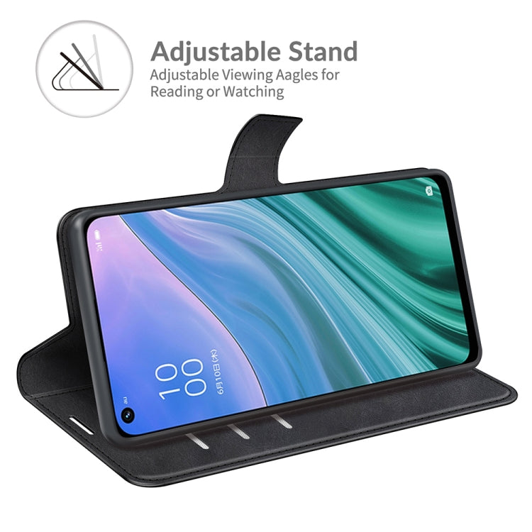 For OPPO A54 5G Retro Calf Pattern Buckle Horizontal Flip Leather Case with Holder & Card Slots & Wallet