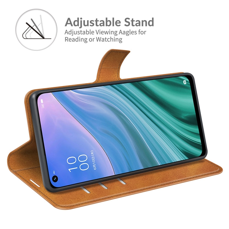 For OPPO A54 5G Retro Calf Pattern Buckle Horizontal Flip Leather Case with Holder & Card Slots & Wallet