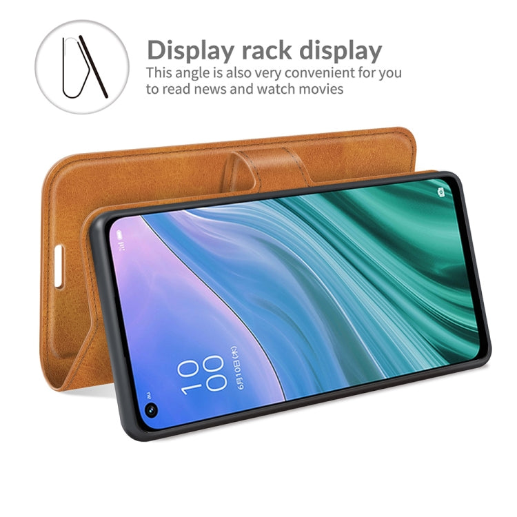 For OPPO A54 5G Retro Calf Pattern Buckle Horizontal Flip Leather Case with Holder & Card Slots & Wallet