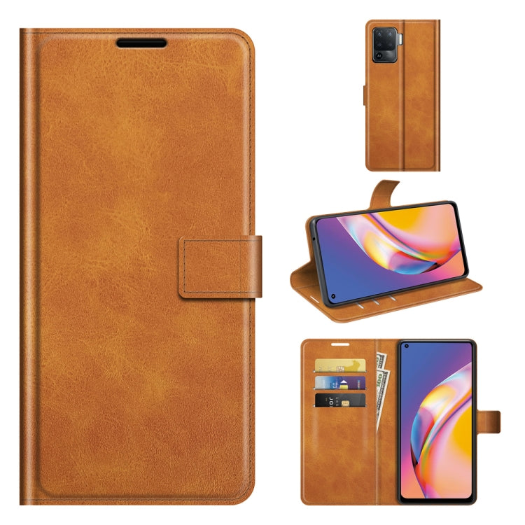 For OPPO A94 4G / F19 Pro Retro Calf Pattern Buckle Horizontal Flip Leather Case with Holder & Card Slots & Wallet