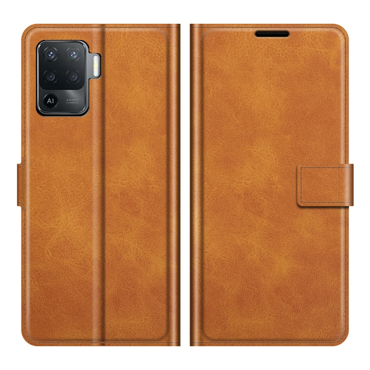 For OPPO A94 4G / F19 Pro Retro Calf Pattern Buckle Horizontal Flip Leather Case with Holder & Card Slots & Wallet