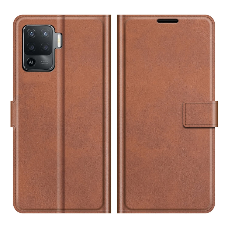 For OPPO A94 4G / F19 Pro Retro Calf Pattern Buckle Horizontal Flip Leather Case with Holder & Card Slots & Wallet