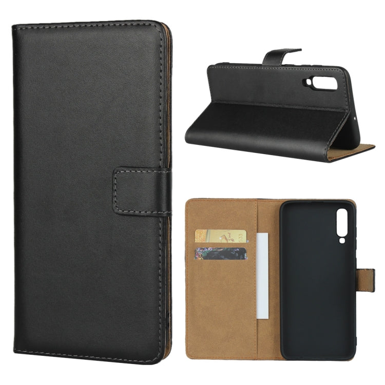 Horizontal Flip Leather Case for Galaxy A70, with Magnetic Buckle & Holder & Card Slots & Wallet(Black)