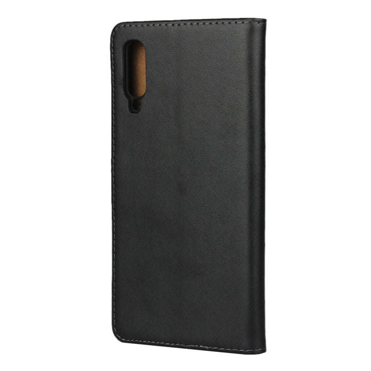 Horizontal Flip Leather Case for Galaxy A70, with Magnetic Buckle & Holder & Card Slots & Wallet(Black)