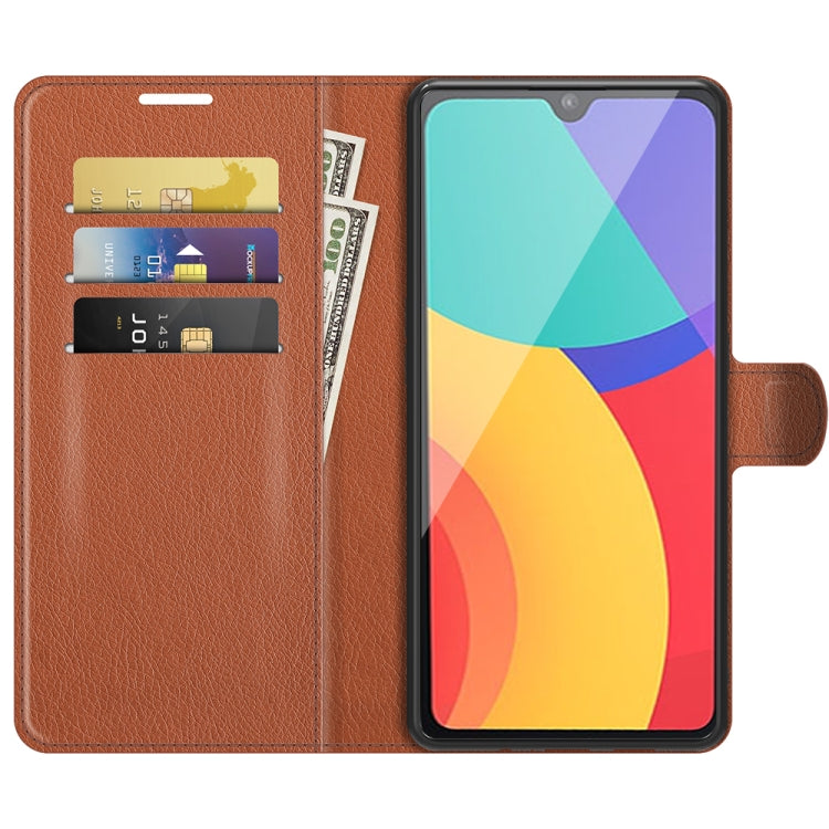 For Alcatel 1L 2021 Litchi Texture Horizontal Flip Protective Case with Holder & Card Slots & Wallet