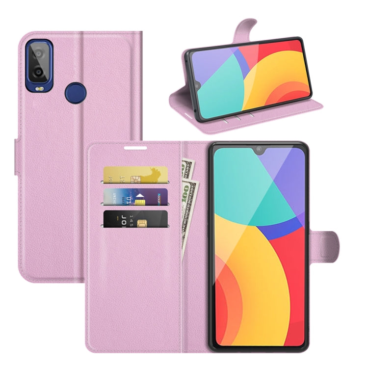 For Alcatel 1L 2021 Litchi Texture Horizontal Flip Protective Case with Holder & Card Slots & Wallet