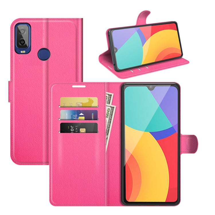 For Alcatel 1L 2021 Litchi Texture Horizontal Flip Protective Case with Holder & Card Slots & Wallet