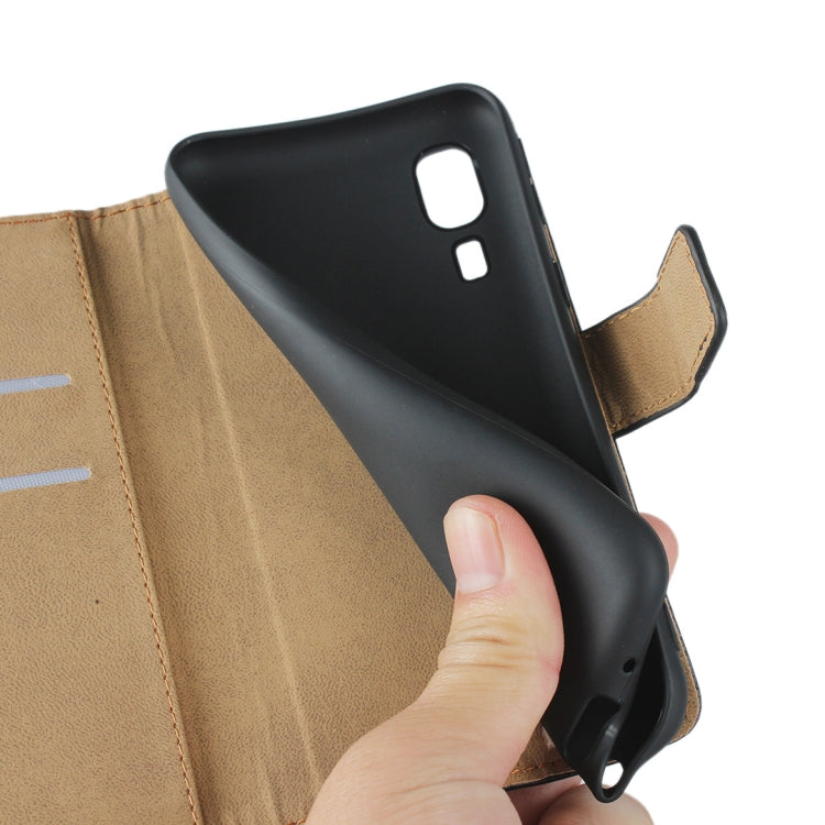 Horizontal Flip Leather Case for Galaxy A2 Core, with Magnetic Buckle & Holder & Card Slots & Wallet(Black)