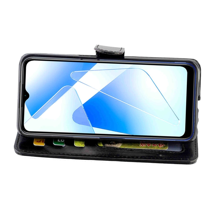 For OPPO A55 5G Crazy Horse Texture Leather Horizontal Flip Protective Case with Holder & Card Slots & Wallet & Photo Frame