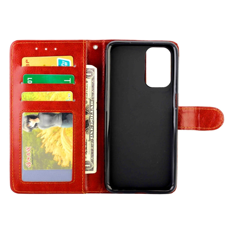 For OPPO A55 5G Crazy Horse Texture Leather Horizontal Flip Protective Case with Holder & Card Slots & Wallet & Photo Frame