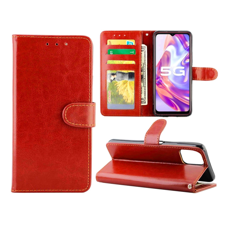 For vivo Y31S/Y52S/IQOO U3 5G Crazy Horse Texture Leather Horizontal Flip Protective Case with Holder & Card Slots & Wallet & Photo Frame
