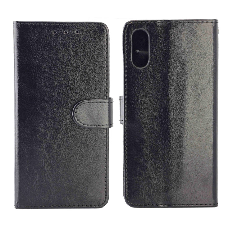 For Samsung Galaxy A02/M02 Crazy Horse Texture Leather Horizontal Flip Protective Case with Holder & Card Slots & Wallet & Photo Frame