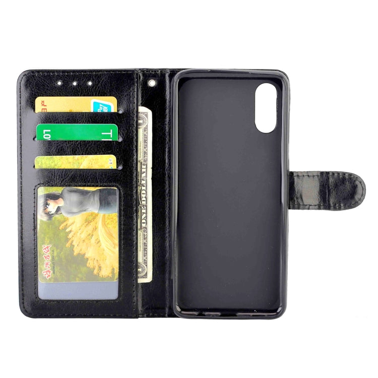 For Samsung Galaxy A02/M02 Crazy Horse Texture Leather Horizontal Flip Protective Case with Holder & Card Slots & Wallet & Photo Frame