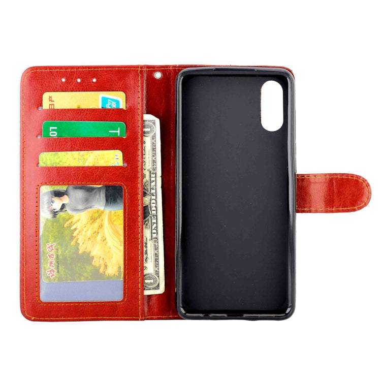 For Samsung Galaxy A02/M02 Crazy Horse Texture Leather Horizontal Flip Protective Case with Holder & Card Slots & Wallet & Photo Frame