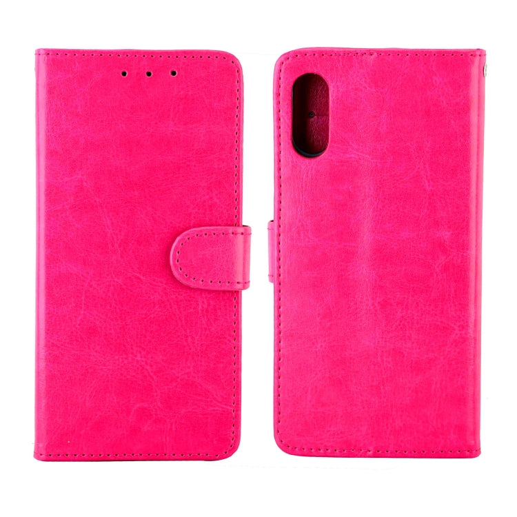 For Samsung Galaxy A02/M02 Crazy Horse Texture Leather Horizontal Flip Protective Case with Holder & Card Slots & Wallet & Photo Frame