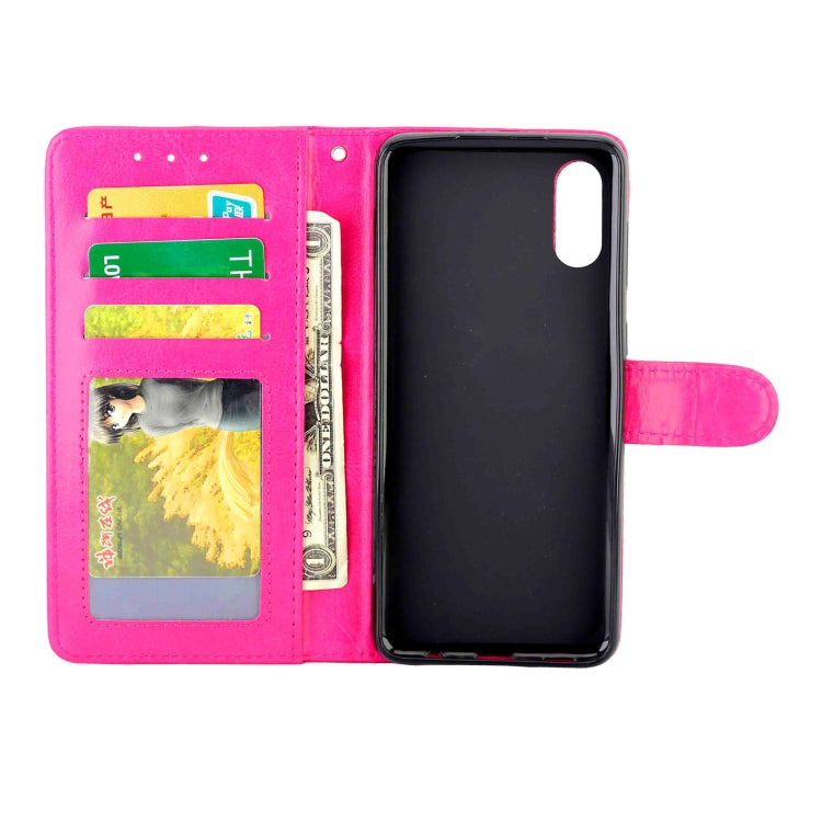 For Samsung Galaxy A02/M02 Crazy Horse Texture Leather Horizontal Flip Protective Case with Holder & Card Slots & Wallet & Photo Frame